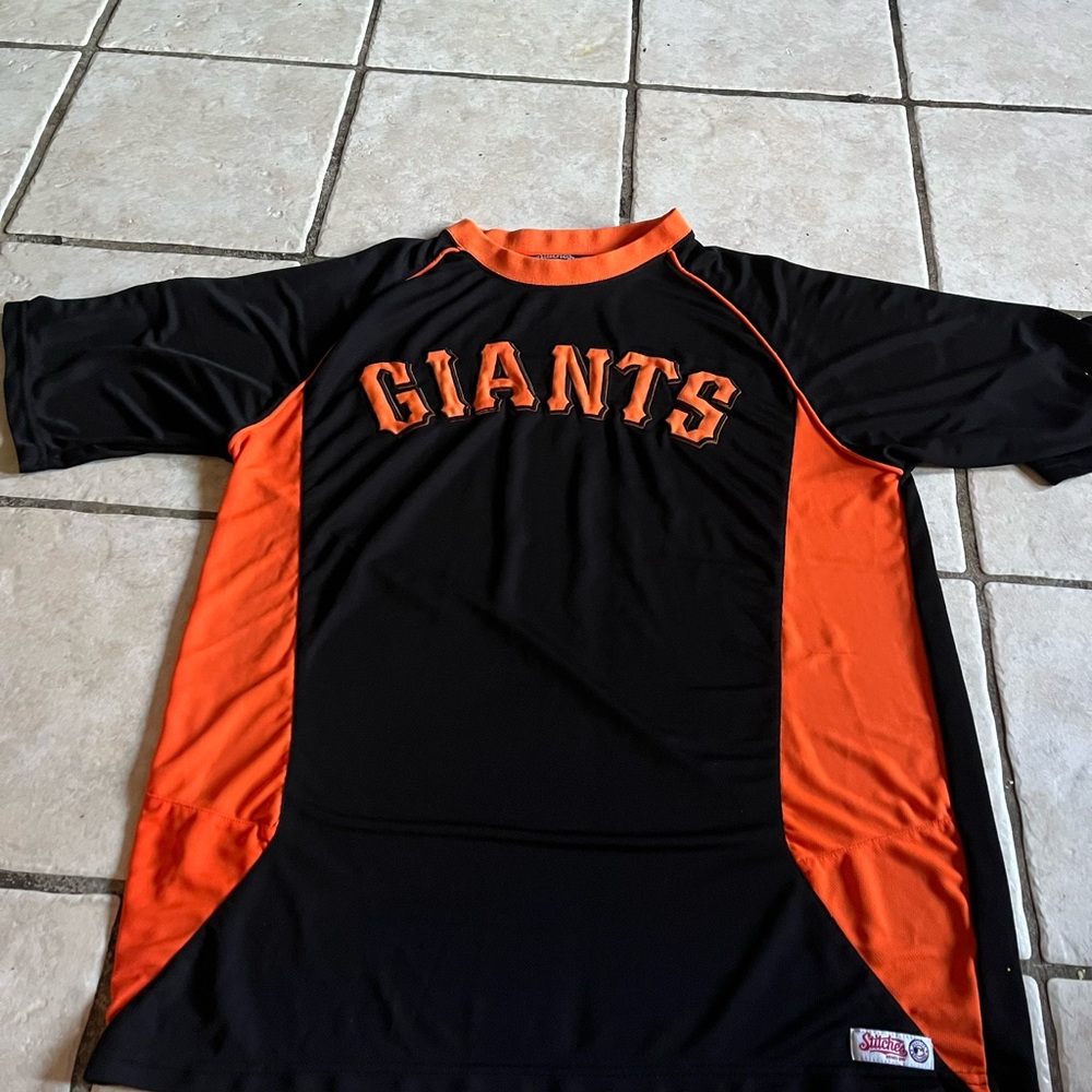 Stitches Black and Orange‎ Shirt